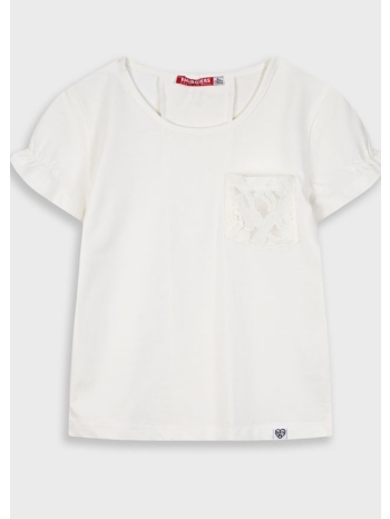μπλούζα με τσέπη για κορίτσι - κρεμ 16-225214-5 σε προσφορά