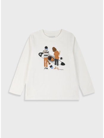 μπλούζα με τύπωμα για αγόρι - εκρού 12-225108-5 σε προσφορά