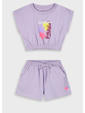 σετ με τύπωμα για κορίτσι - λιλα 15-225385-0 σε προσφορά