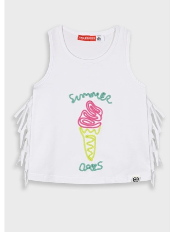 μπλούζα με κέντημα για κορίτσι - λευκό 15-225337-5 σε προσφορά