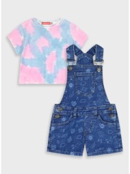 σετ μπλούζα με σαλοπέτα για κορίτσι - ανοιχτο μπλε τζην 15-225320-0