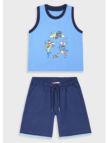 σετ με τύπωμα για αγόρι - μπλε 12-225191-0 σε προσφορά