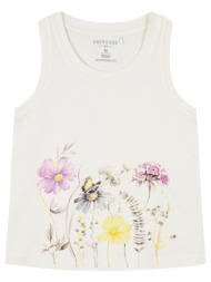 μπλούζα με τύπωμα για κορίτσι - κρεμ 15-225340-5