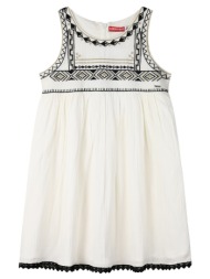 φόρεμα με κέντημα για κορίτσι - εκρού 16-225215-7