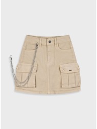 φούστα με αλυσίδα για κορίτσι - μπεζ 16-225200-3