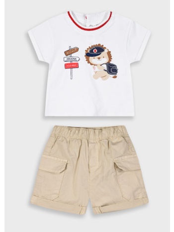 σετ μπλούζα με βερμούδα για βρεφικό αγόρι (0 – 15 σε προσφορά