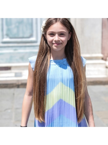 παιδικό φόρεμα πλισέ για κορίτσι - αν.μπλε 46-224270-7 σε προσφορά