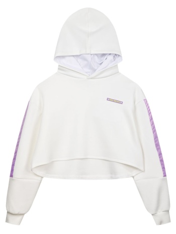 παιδική μπλούζα μακρυμάνικη κροπ για κορίτσι - λευκό σε προσφορά