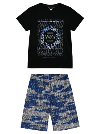 παιδική πιτζάμα 2 τεμάχια με τύπωμα για αγόρι - εμπριμε