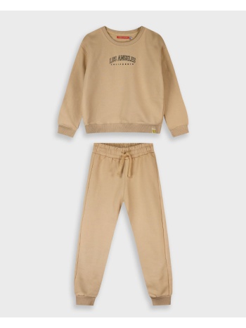 φούτερ φόρμα με τύπωμα - almond milk 16-125285-0