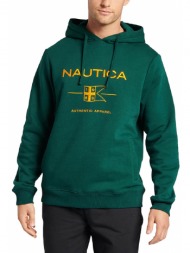 hoodie nautica competition n1g00441 502 σκουρο πρασινο
