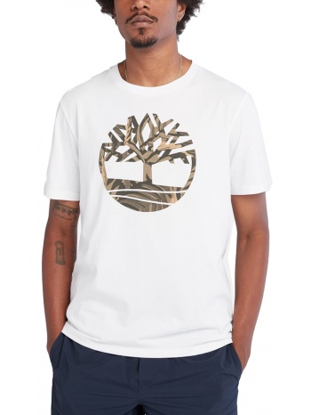 t-shirt timberland tree logo camo tb0a68vh λευκο σε προσφορά