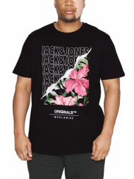 t-shirt jack - jones jorbooster 12232998 μαυρο