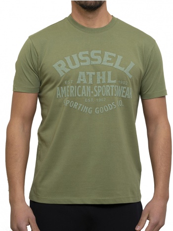 μπλουζα russell athletic raa s/s crewneck tee χακι σε προσφορά