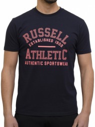 μπλουζα russell athletic rea 1902 s/s crewneck tee μπλε σκουρο