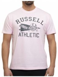 μπλουζα russell athletic flag s/s crewneck tee ροζ
