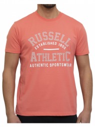 μπλουζα russell athletic rea 1902 s/s crewneck tee κοραλι
