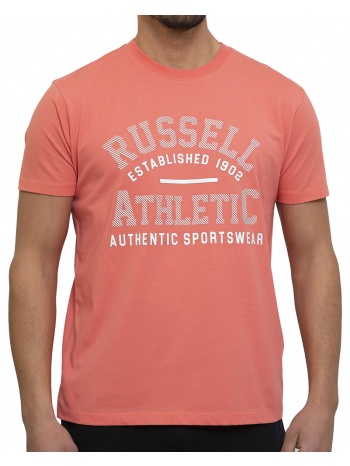 μπλουζα russell athletic rea 1902 s/s crewneck tee κοραλι σε προσφορά
