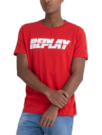 t-shirt replay with lettering print m6469 .000.2660 555 σε προσφορά