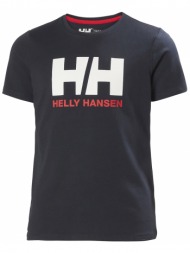 μπλουζα helly hansen jr logo t-shirt μπλε σκουρο
