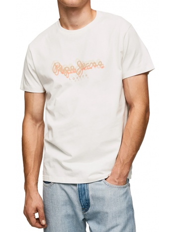 t-shirt pepe jeans richme logo print pm508697 λευκο σε προσφορά