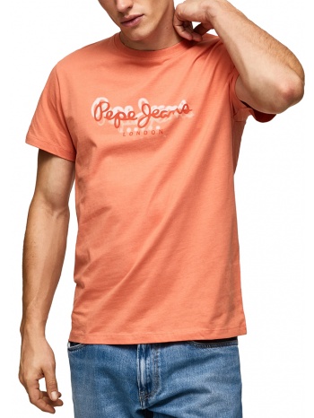 t-shirt pepe jeans richme logo print pm508697 πορτοκαλι σε προσφορά