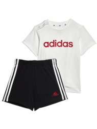 σετ μπλουζα/σορτς adidas performance essentials print cotton set λευκο/μαυρο