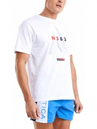 t-shirt nautica competition n1i00829 908 λευκο