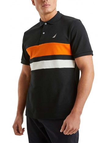 t-shirt polo nautica competition stripes n1i00848 011 μαυρο σε προσφορά