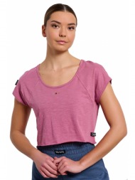 μπλουζα bodytalk snaps cropped t-shirt ροζ