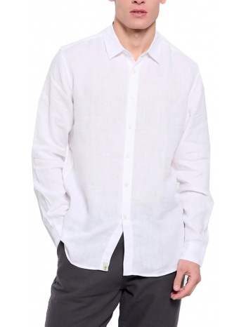 πουκαμισο funky buddha fbm007-001-05 λινο λευκο σε προσφορά