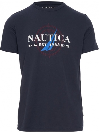 t-shirt nautica graphic logo v35700 4nv σκουρο μπλε σε προσφορά