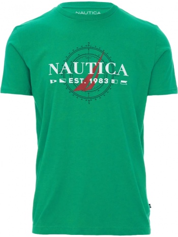 t-shirt nautica graphic logo v35700 3px πρασινο σε προσφορά
