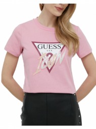 t-shirt guess icon w3ri12i3z14 ροζ
