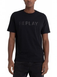 t-shirt replay with print m6462 .000.23188p 098 μαυρο