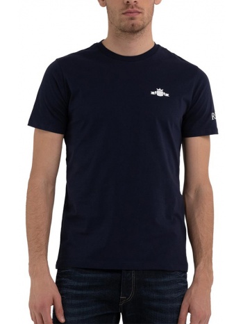 t-shirt replay with print m6472 .000.22980p 085 σκουρο μπλε σε προσφορά