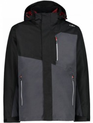 μπουφαν cmp 3 in 1 jacket with removable fleece liner μαυρο