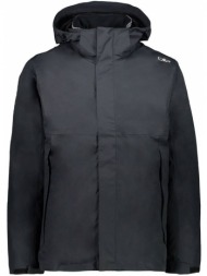 μπουφαν cmp double jacket with removable fleece liner ανθρακι