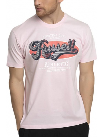 μπλουζα russell athletic oval russell s/s crewneck tee ροζ σε προσφορά
