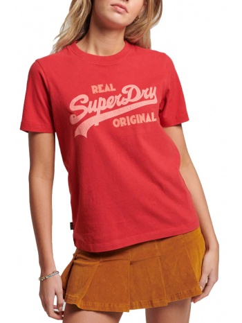 t-shirt superdry ovin vl scripted coll w1011142a κοκκινο σε προσφορά