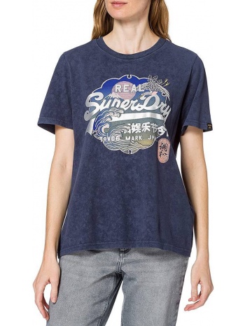 t-shirt superdry vl itago w1010510a σκουρο μπλε σε προσφορά