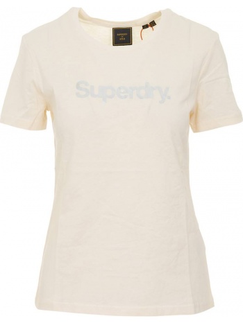 t-shirt superdry cl patina w1010218a κρεμ σε προσφορά