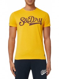 t-shirt superdry collegiate graphic m1011193a κιτρινο