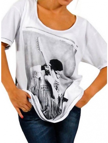t-shirt worn by jimi hendrix λευκο σε προσφορά