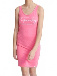 φορεμα superdry graphic bodycon mini w8010135a ροζ μελανζε