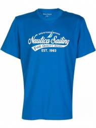 t-shirt nautica v15126 4rt μπλε