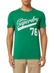 t-shirt superdry collegiate graphic m1011193a πρασινο