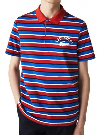t-shirt polo lacoste striped knit yh0031 kq8 πολυχρωμο