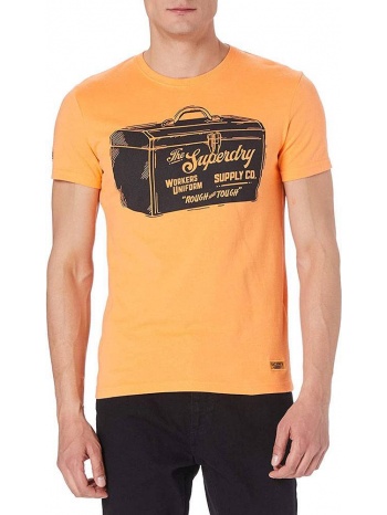 t-shirt superdry workwear graphic m1011196a πορτοκαλι σε προσφορά