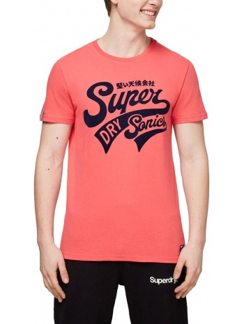 t-shirt superdry collegiate graphic m1011193a φουξια σε προσφορά